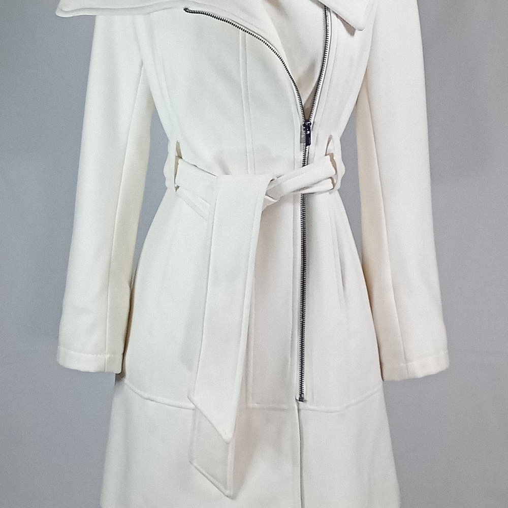 Elegant White Belted Coat